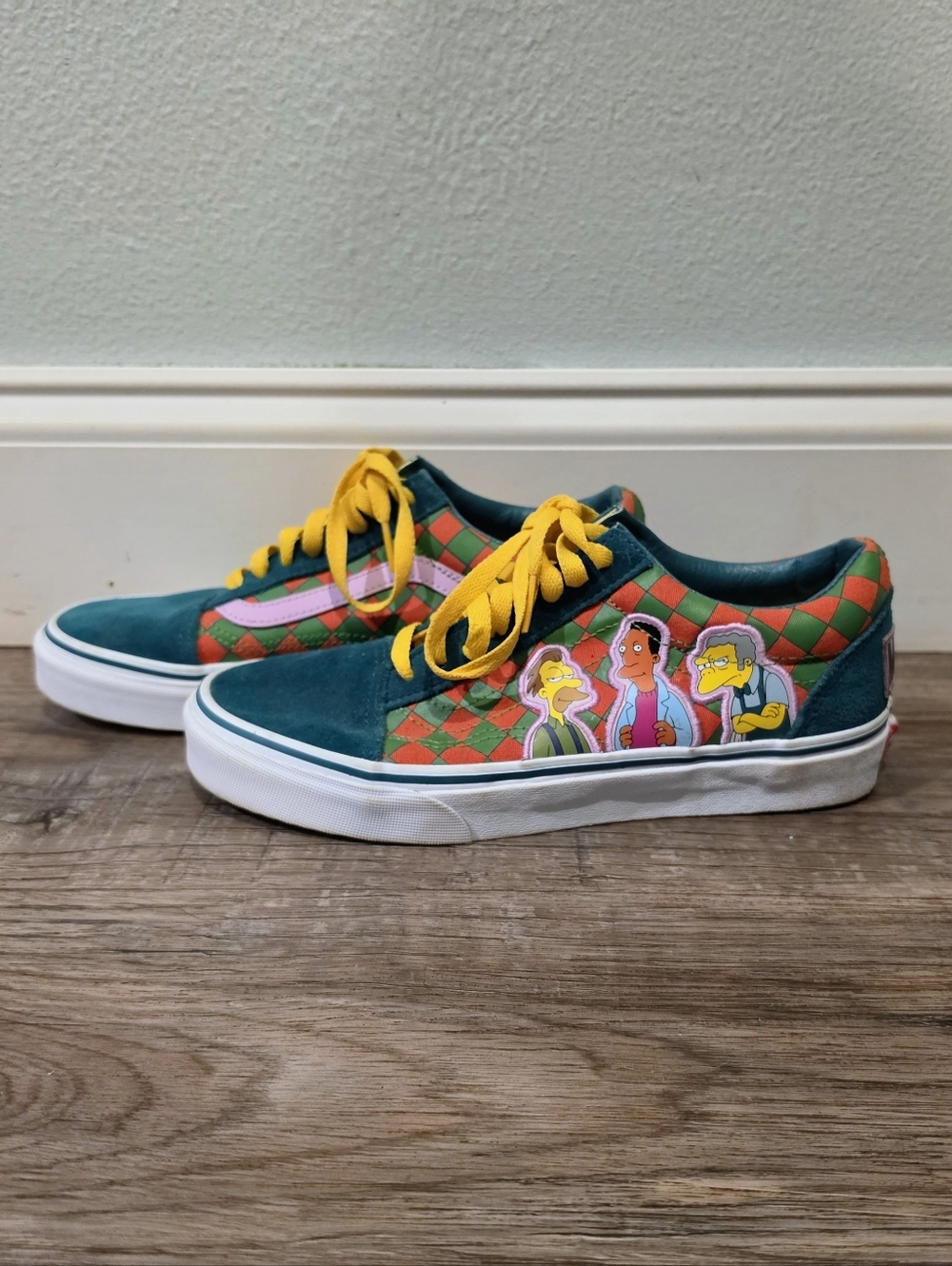 NWOT Vans x The Simpsons Old Skool Moe's Green Checkerboard Sneakers